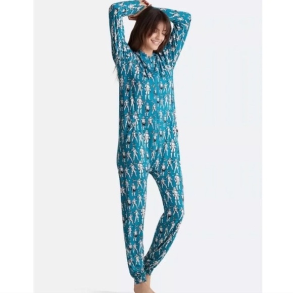 NEW MeUndies Green Plaid Adult Onesie Size S/XS  Unisex  NEW hoodie pockets - Picture 4 of 5